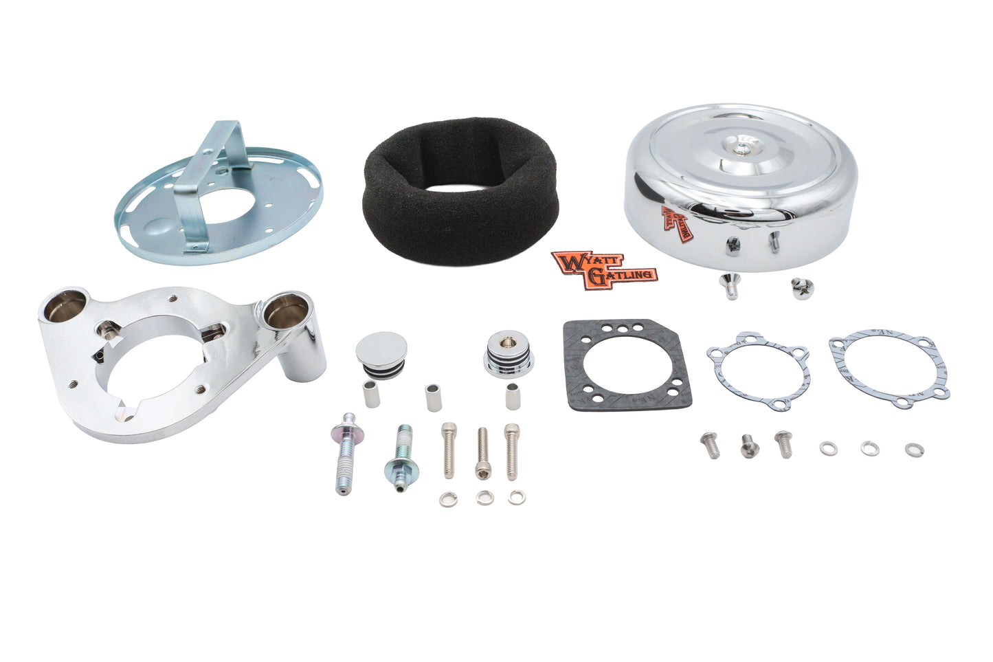 HARLEY 7 Zoll Retro Luftfilter Baugruppe Chrom Passend für 2008-2016 FLT, 2016-2017 FLST, 2016-2017 FX