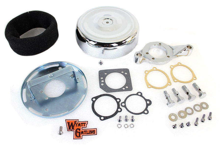 HARLEY 8 Zoll runder Luftfilter Chrom, passend für 1993-2007 FLT, 1993-2007 FXST,