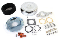 HARLEY 8 Zoll runder Luftfilter Chrom, passend für 1993-2007 FLT, 1993-2007 FXST,