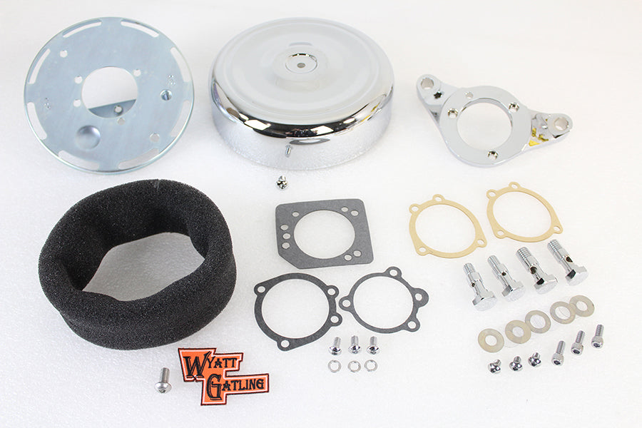 HARLEY 8 Zoll runder Luftfilter Chrom, passend für 1993-2007 FLT, 1993-2007 FXST,