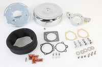 HARLEY 8 Zoll runder Luftfilter Chrom, passend für 1993-2007 FLT, 1993-2007 FXST,