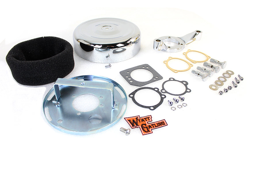 HARLEY 8 Zoll runder Luftfilter Chrom, passend für 1993-2007 FLT, 1993-2007 FXST,