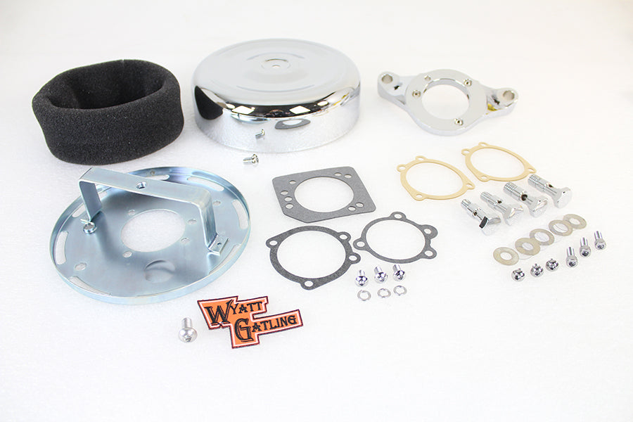 HARLEY 8 Zoll runder Luftfilter Chrom, passend für 1993-2007 FLT, 1993-2007 FXST,