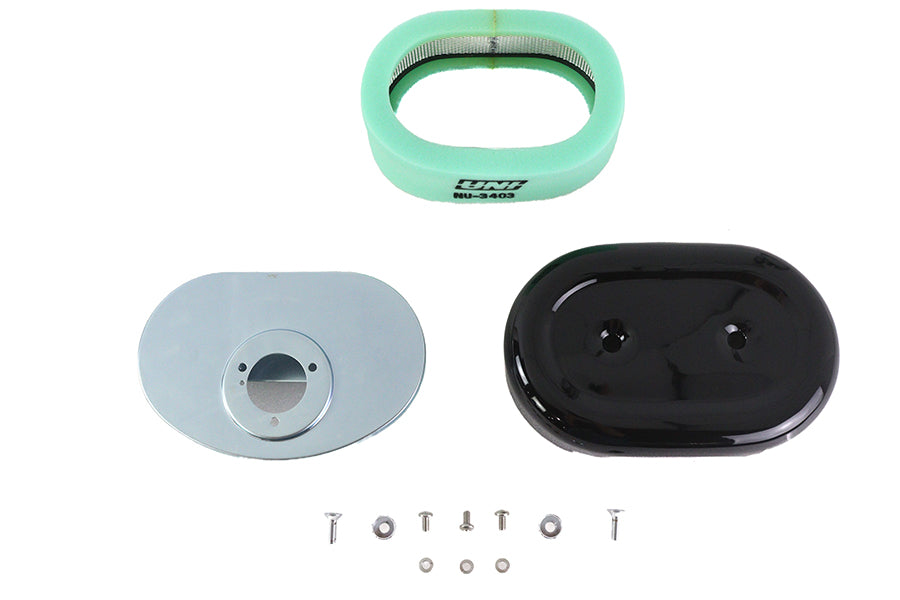 HARLEY Ovaler Luftfilterkasten schwarz Passend für 1972-1984 FL, 1972-1984 FX, 1972-1987 XL,
