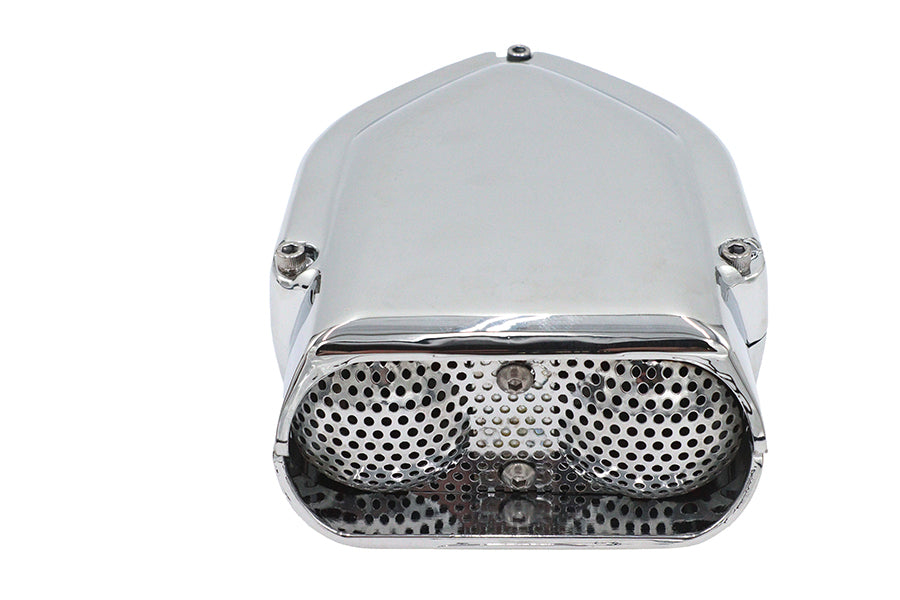 HARLEY Wyatt Gatling Chrom V-Charger Luftfilter passend für 2016-2017 FXST, 2016-2017 FLST, 2008-2016