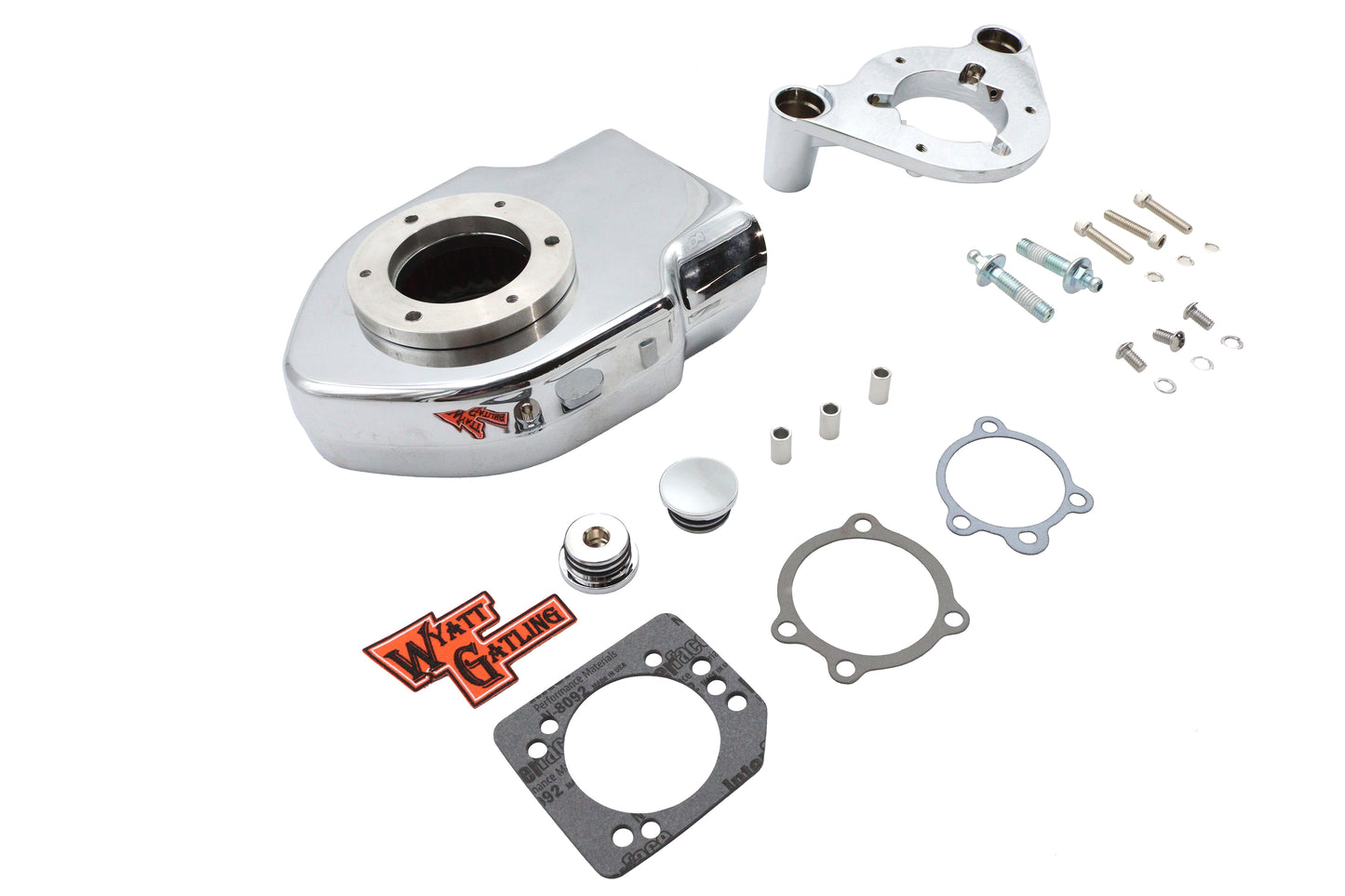 HARLEY Wyatt Gatling V-Charger Luftfilter-Kit Chrom passend für 2016-2017 FXST, 2016-2017 FLST, 2008-