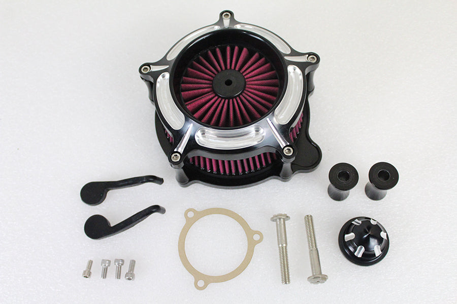 HARLEY Exposed Filter Luftfilter-Kit Schwarz Passend für 2008-2016 FLT, 2008-2016 FLHTCUTG, Modelle 2016-20
