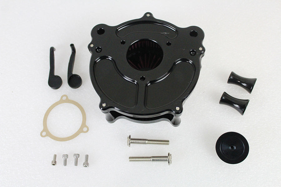 HARLEY Exposed Filter Luftfilter-Kit Schwarz Passend für 2008-2016 FLT, 2008-2016 FLHTCUTG, Modelle 2016-20