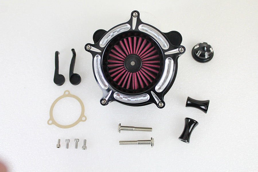 HARLEY Exposed Filter Luftfilter-Kit Schwarz Passend für 2008-2016 FLT, 2008-2016 FLHTCUTG, Modelle 2016-20