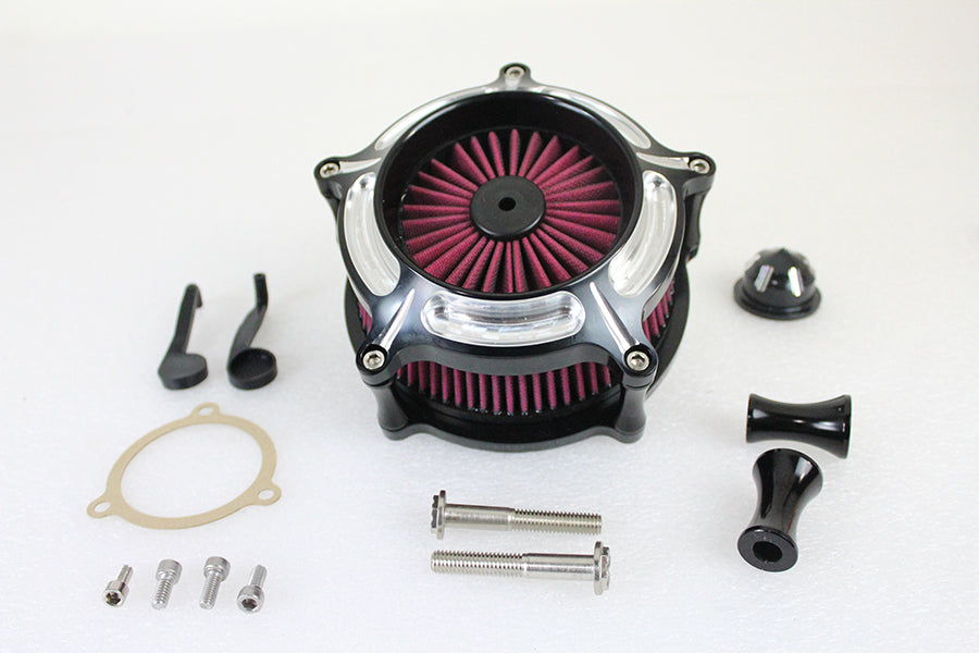 HARLEY Exposed Filter Luftfilter-Kit Schwarz Passend für 2008-2016 FLT, 2008-2016 FLHTCUTG, Modelle 2016-20