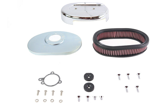 HARLEY Shorty Oval Air Cleaner Kit Chrome fits 1986-2006 XL,