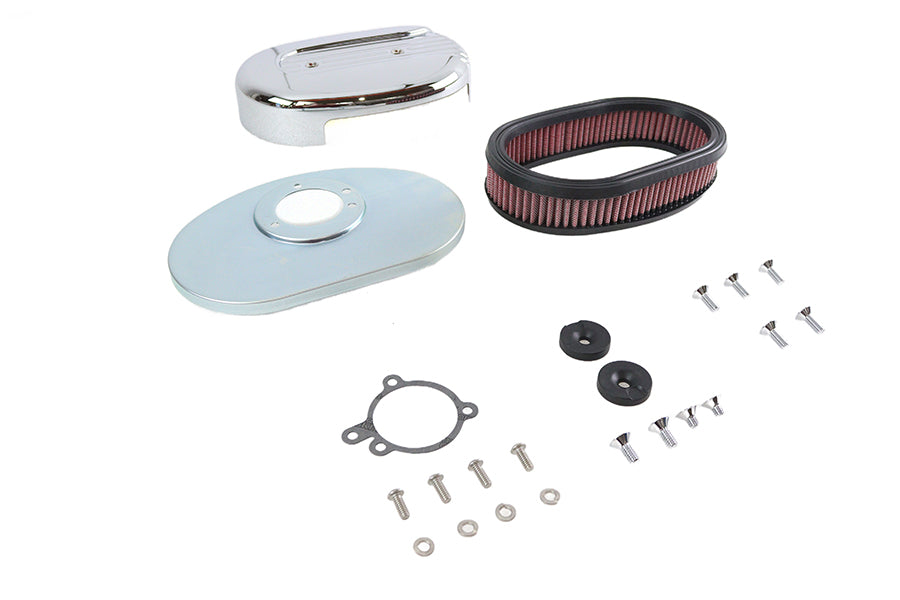 HARLEY Shorty Oval Air Cleaner Kit Chrome fits 1986-2006 XL,