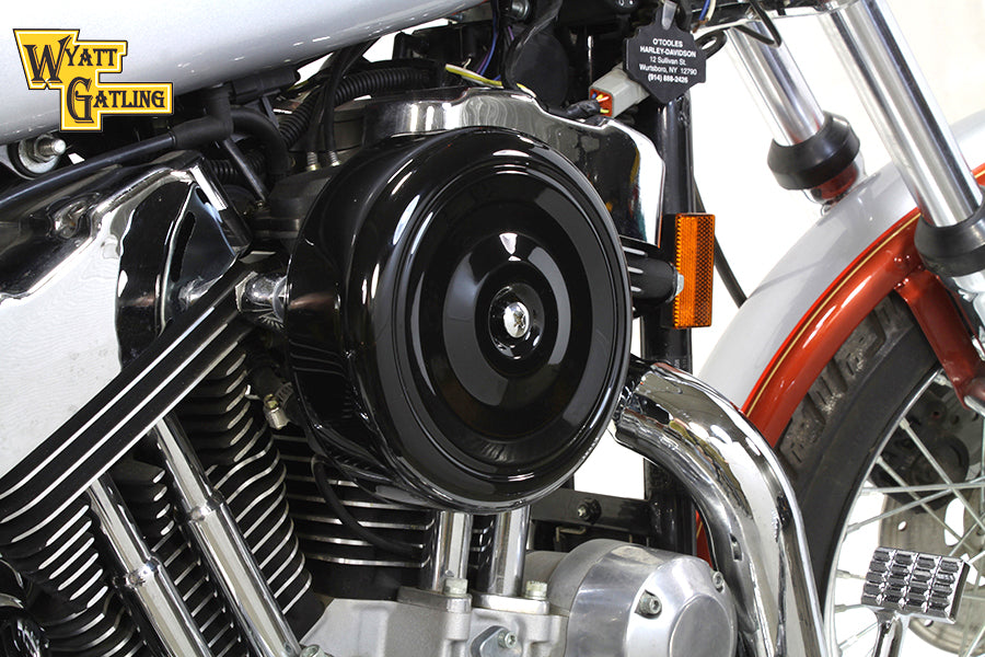 HARLEY Black Wyatt Gatling Luftfilter-Baugruppe passend für XL ab Bj. 1991