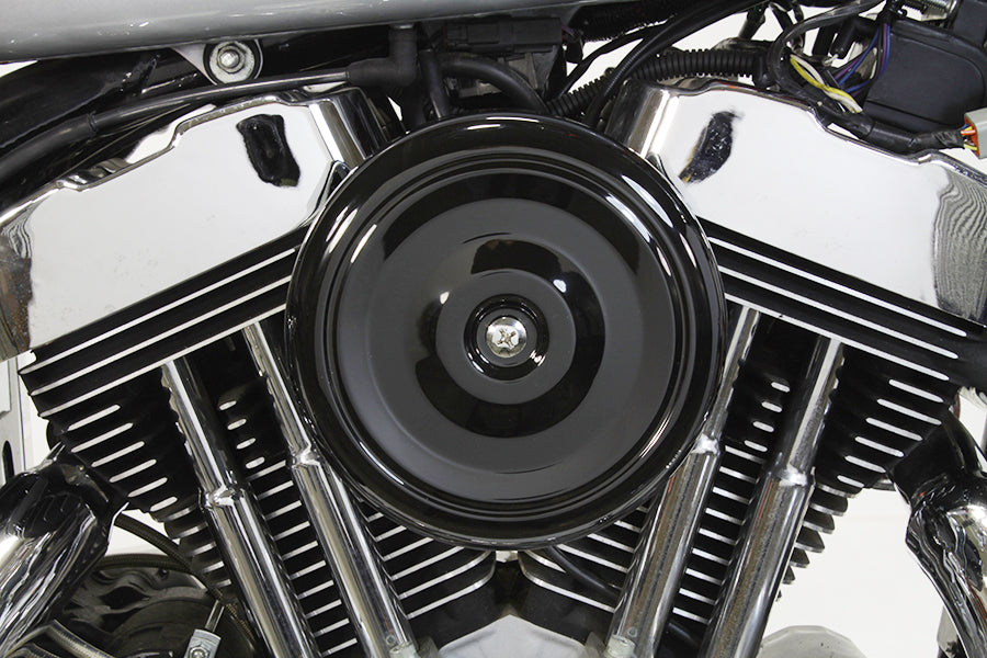 HARLEY Black Wyatt Gatling Luftfilter-Baugruppe passend für XL ab Bj. 1991
