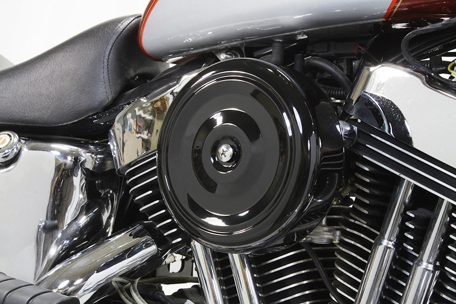 HARLEY Black Wyatt Gatling Luftfilter-Baugruppe passend für XL ab Bj. 1991