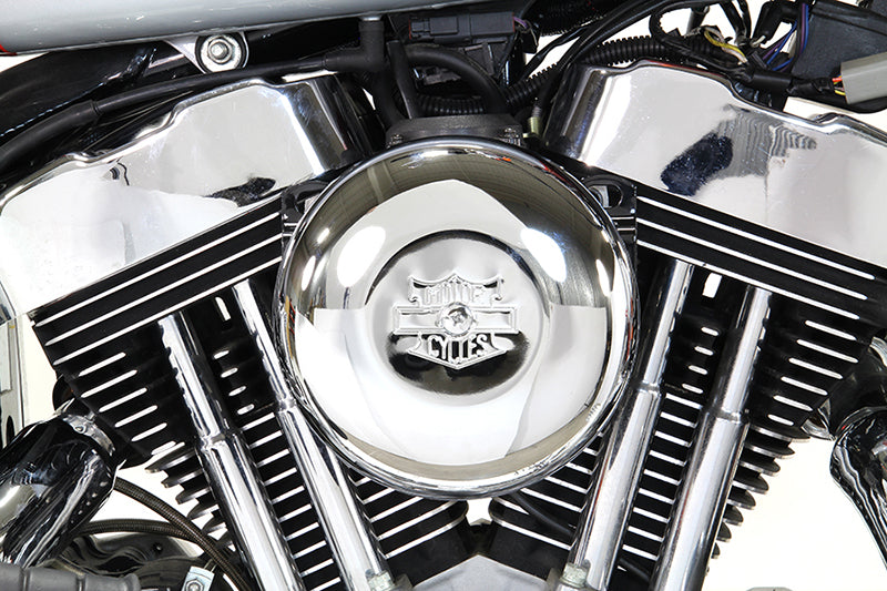 HARLEY Verchromter Wyatt Gatling Luftfilter für XL Modelle ab 1991,