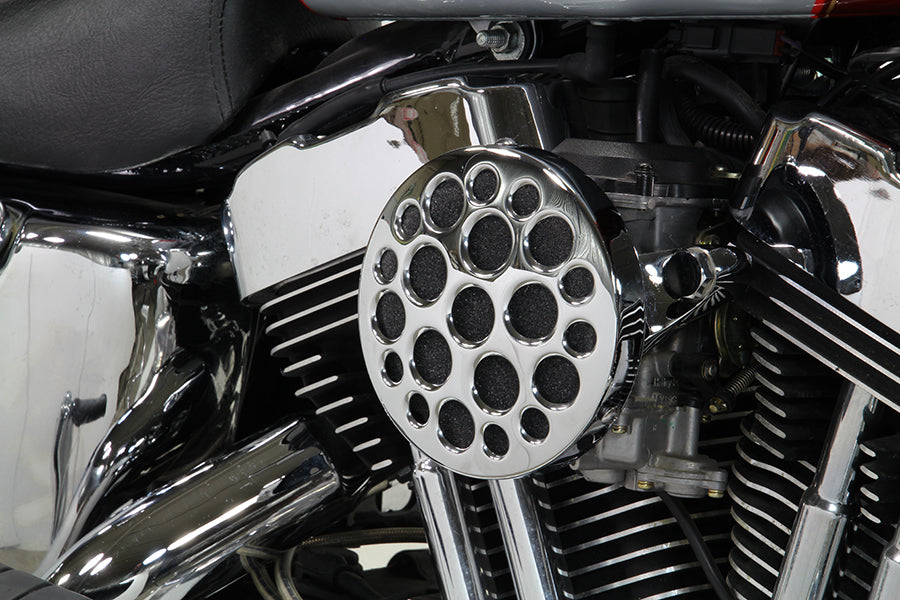 HARLEY Verchromter Wyatt Gatling Luftfilter-Baugruppe passend für XL ab Baujahr 1991,