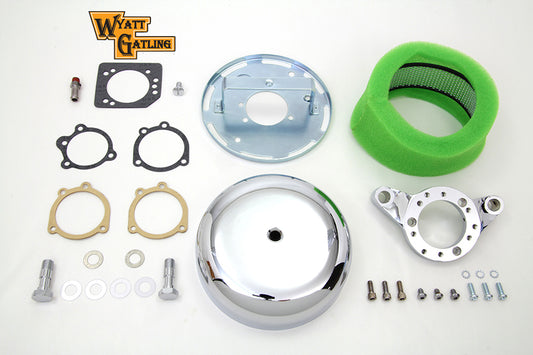 HARLEY Chrom Wyatt Gatling Luftfilter-Baugruppe passend für XL ab Baujahr 1991,