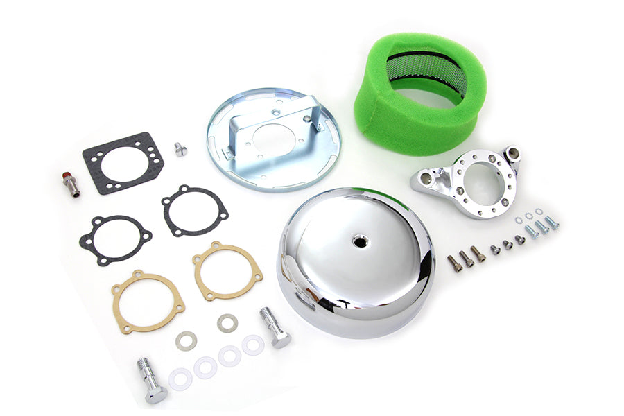 HARLEY Chrom Wyatt Gatling Luftfilter-Baugruppe passend für XL ab Baujahr 1991,