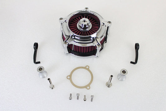 HARLEY Chrom-Luftfilterkit mit freiliegendem Filter, passend für 2001-2015 FLST, mit Vergaser oder EFI 1999-2015 F
