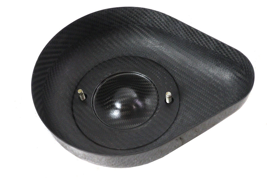 HARLEY Tropfenform Luftfilterabdeckung Kohlefaser Passend für 0-  Custom, Anwendung für OKO und S&S Luftfilter