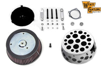 HARLEY Swiss Cheese Luftfilter-Kit Chrom Passend für 1988-2006 XL, 1993-2015 FXST, 1993-2007 FLT, 1