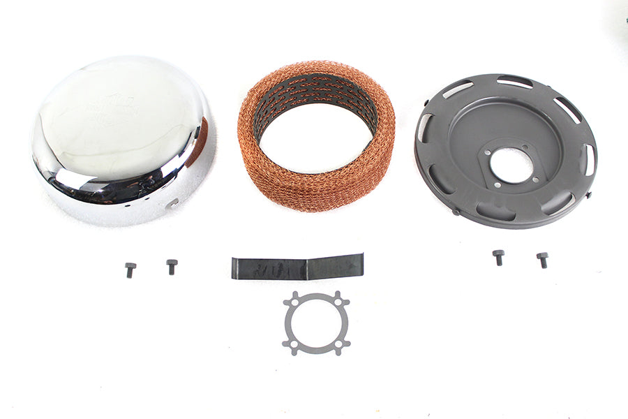HARLEY 7 Zoll Chrom J Slot Luftfilter Passend für 1941-1948 UL, 1941-1952 WL,