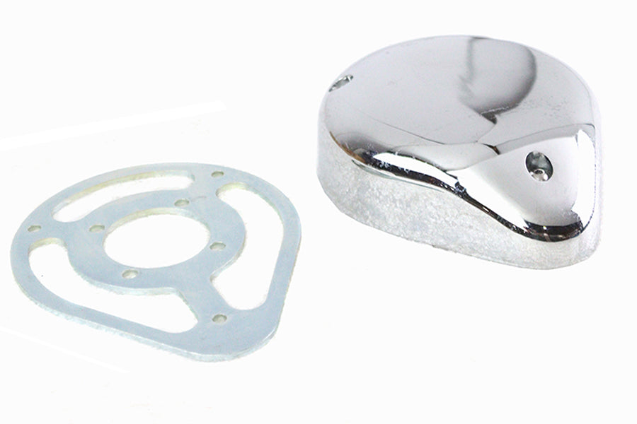 HARLEY 5 Zoll Teardrop Linkert Cover Kit Chrom passend für 1941-1965 FL,