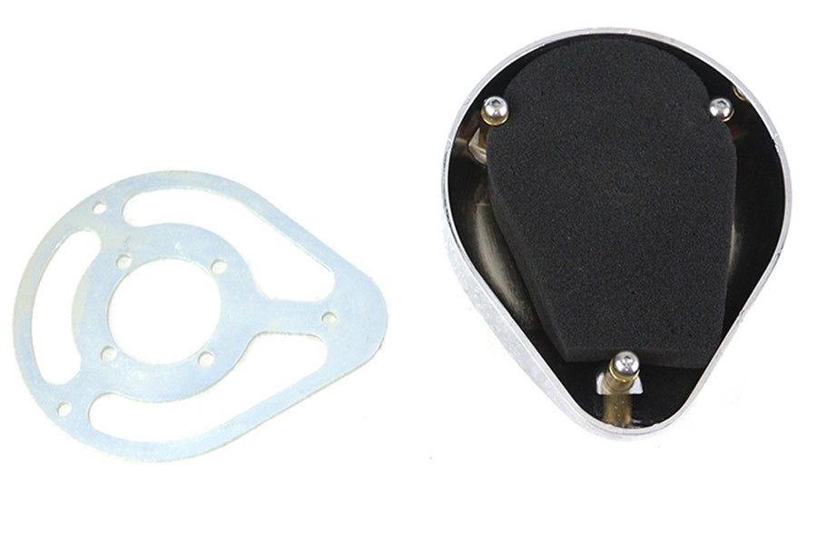 HARLEY 5 Zoll Teardrop Linkert Cover Kit Chrom passend für 1941-1965 FL,