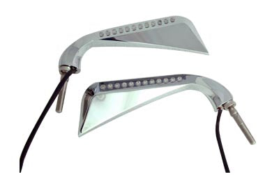 HARLEY Chrom Evil Eye LED Spiegelset passend für alle Modelle ab 1965, zur linken und rechten Seite anbringbar