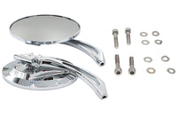 HARLEY Ovaler Spiegel-Set mit Billet-Speer-Stiel Passend für 1965-UP alle Modelle, für linke und rechte Seite geeignet