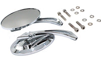 HARLEY Ovaler Spiegel-Set mit Billet-Speer-Stiel Passend für 1965-UP alle Modelle, für linke und rechte Seite geeignet