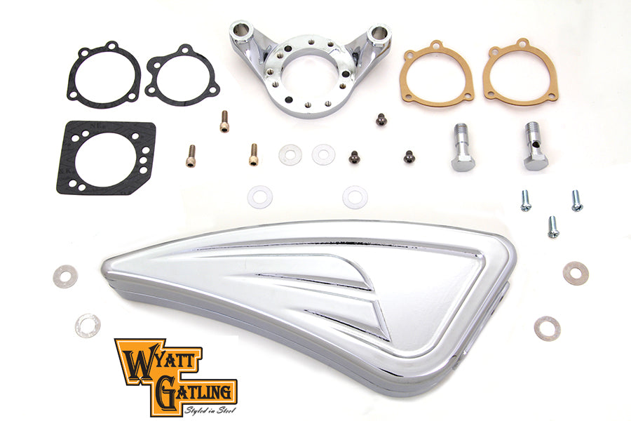 HARLEY Chrom Wyatt Gatling Luftfilterbaugruppe passend für XL ab Baujahr 1991,