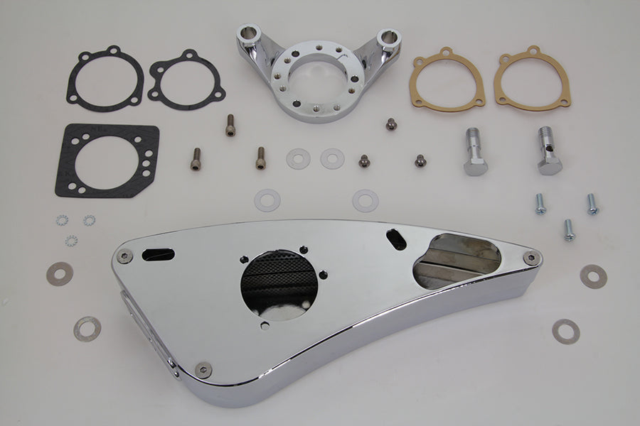 HARLEY Chrom Wyatt Gatling Luftfilterbaugruppe passend für XL ab Baujahr 1991,