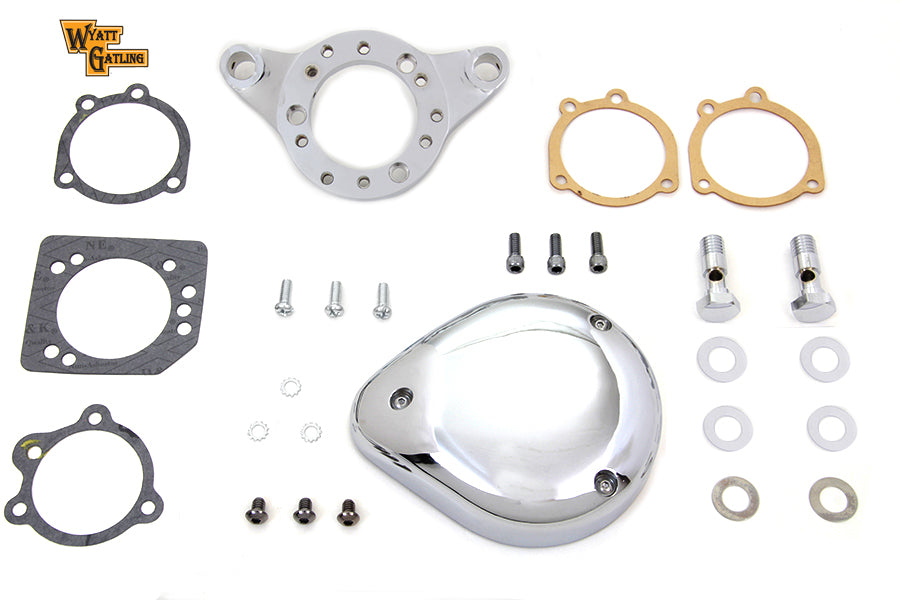 HARLEY Verchromter Wyatt Gatling Luftfilter passend für XL ab 1991,