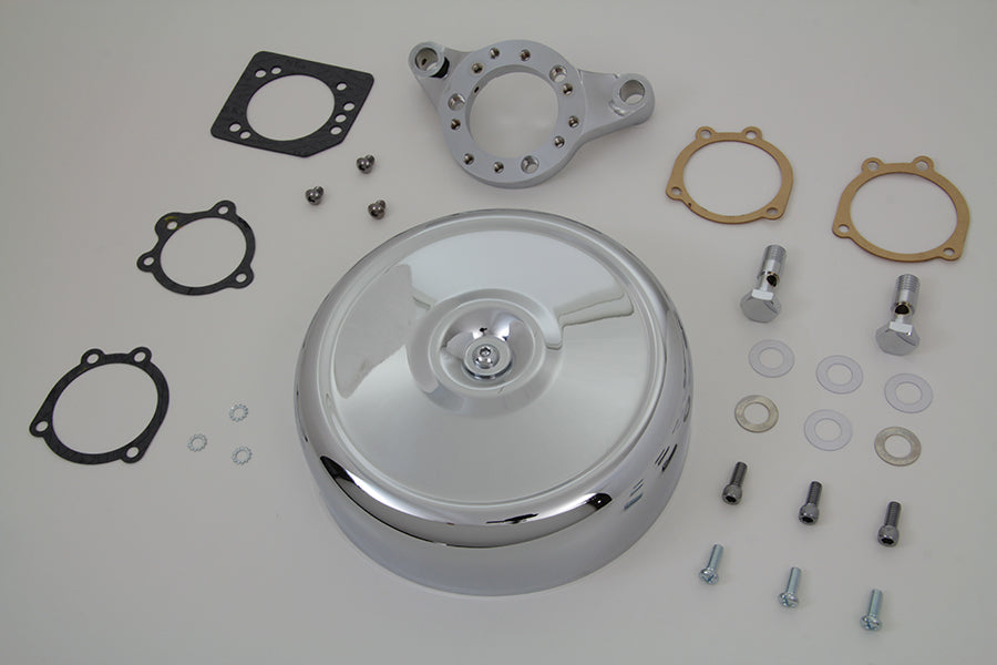 HARLEY Chrome Wyatt Gatling Luftfilter-Baugruppe passend für XL ab Baujahr 1991,