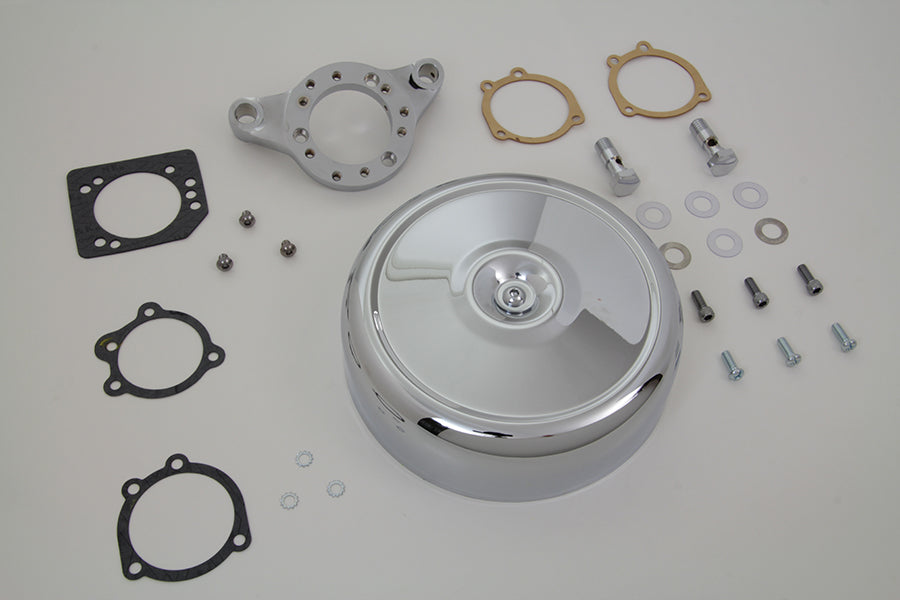 HARLEY Chrome Wyatt Gatling Luftfilter-Baugruppe passend für XL ab Baujahr 1991,