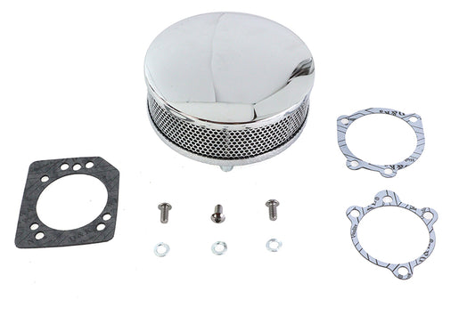 HARLEY Wyatt Gatling Round Air Cleaner Chrome fits 1972-1984 FL,  1972-1984 FX,  1984-1989 FXST,  1972-1987 XL,  1982-1989 FXR,  1982-1989 FXR,  1979-1989 FLT,  1979-1989 FLT,