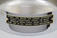 HARLEY 6 Zoll Chrom-Luftfilterabdeckung Passend für 1936-1941 EL, 1936-1941 U,