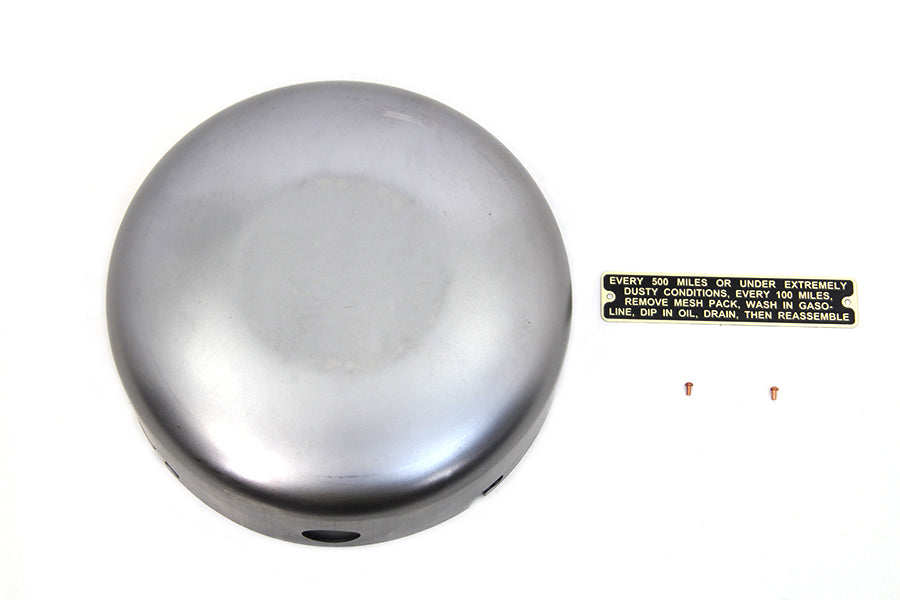 HARLEY Raw 6 inch Air Cleaner Cover Fits 1941-1957 FL,   1936-1952 EL,