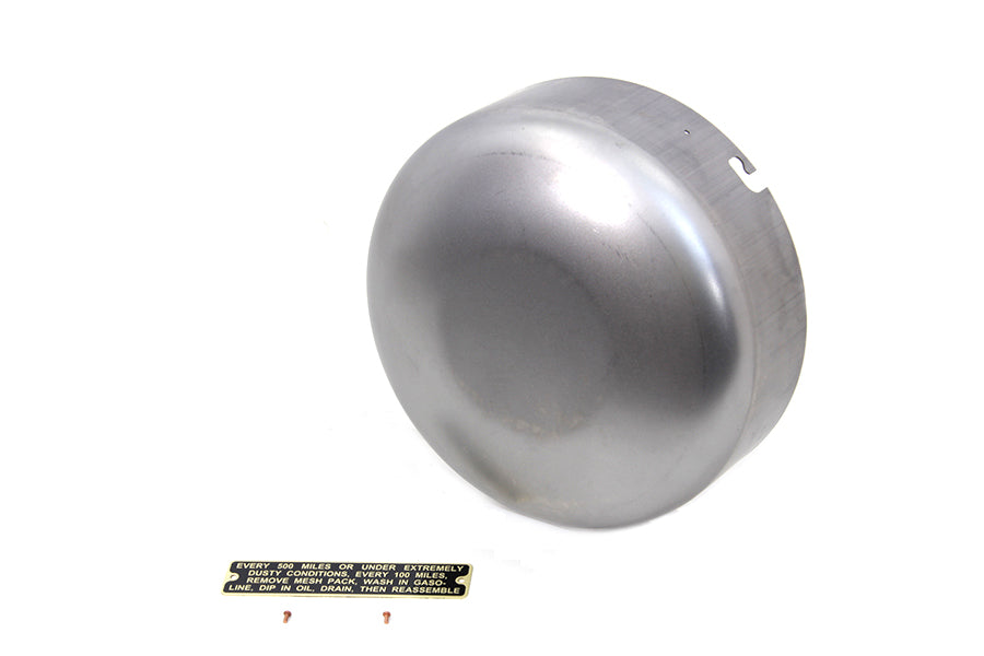 HARLEY Raw 6 inch Air Cleaner Cover Fits 1941-1957 FL,   1936-1952 EL,