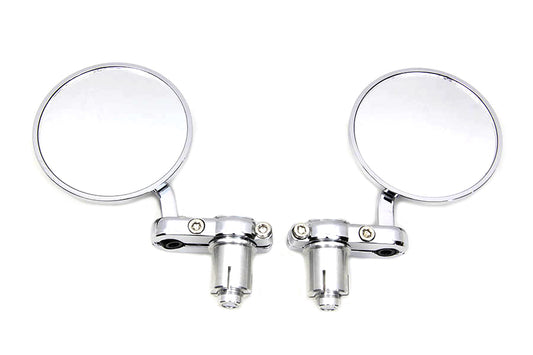 HARLEY Cafe Style Mirror Set Chrome Fits 0-  Custom, Application