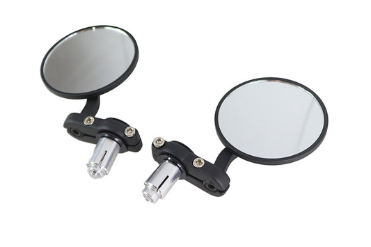 HARLEY Cafe Style Mirror Set Black Fits 0-  Custom, Application