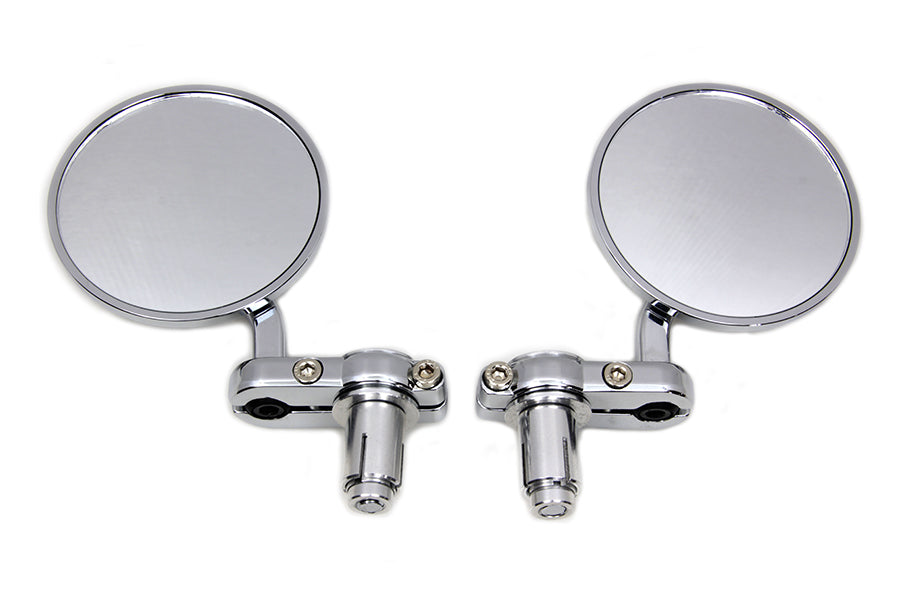 HARLEY Cafe Style Mirror Set Chrome Fits 0-  Custom, Application