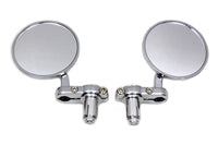 HARLEY Cafe Style Mirror Set Chrome Fits 0-  Custom, Application