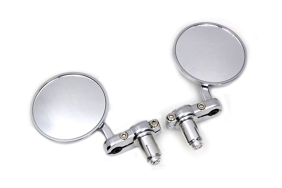 HARLEY Cafe Style Mirror Set Chrome Fits 0-  Custom, Application
