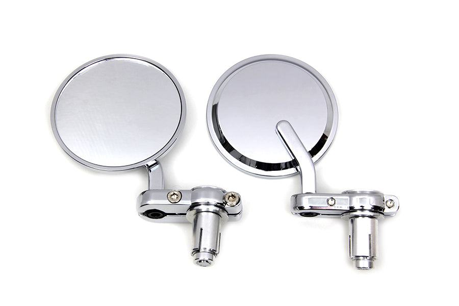 HARLEY Cafe Style Mirror Set Chrome Fits 0-  Custom, Application