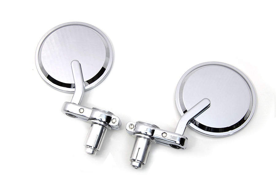 HARLEY Cafe Style Mirror Set Chrome Fits 0-  Custom, Application
