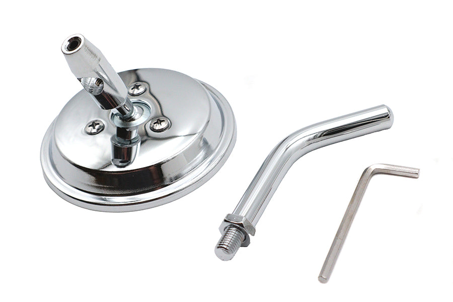 HARLEY 3 Zoll runder Mini Spiegel Obere Gabelbrückenhalterung Chrom Passt 0- Custom, Anwendung für obere Gabelbrüc