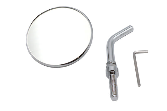 HARLEY 3 Zoll runder Mini Spiegel obere Gabelbrückenhalterung Chrom passend für 0- Custom, Anwendung für 39 mm Gabelrohre